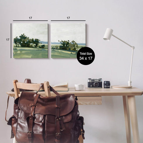 Stupell Industries 2pc Canvas Wall Art Set - Countryside Grassland Nature Landscape Design by Emma Caroline