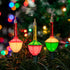 Novelty Lights Traditional Bubble Light Set, 6 Feet, 7 Bulbs Red/Yellow Liquid with Multicolor Bases