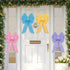 Whaline 4pcs Spring Wreath Bow, Large Colorful Easter Decoration Ribbon Bows in Pink, Purple, Yellow, Blue