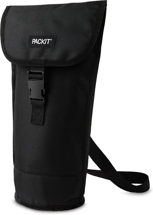 PackIt Freezable Wine Bag - Black, Large
