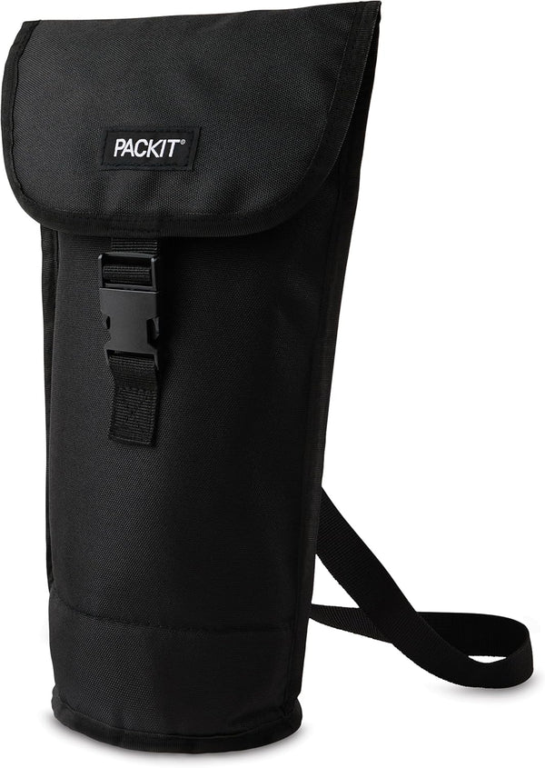 PackIt Freezable Wine Bag - Black, Large