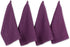 DII Basic Terry Collection Windowpane Dishtowel Set, 4 Piece, Eggplant Solid, 16x26
