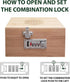 Miracles Bamboo Storage Box - Decorative Box with Lid and Combo Lock for Tea and Spice Storage