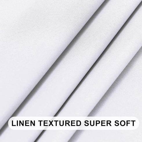 DWCN White Valance Curtains for Living Room, 42 x 18 Inch, Room Darkening Rod Pocket Bathroom/Basement Curtain, 1 Panel