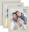 Langdon House 8x10 Picture Frames (Almond White, 3 Pack) Wood Grain Style,