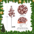 36Pcs 7.5 Inch Rose Gold Christmas Glitter Berries Stems, Artificial Christmas Picks, Glitter Berry Branches, Berry