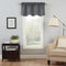 ECLIPSE Canova Blackout Thermaback Window Valance Curtains, 42 in x 21 in, Charcoal