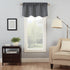 ECLIPSE Canova Blackout Thermaback Window Valance Curtains, 42 in x 21 in, Charcoal