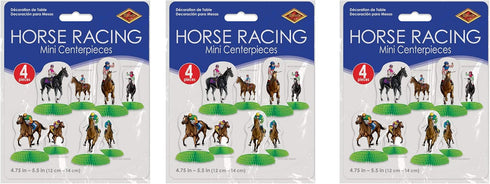 Horse Racing Mini Centerpieces, Pack of 3