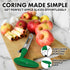 Zulay Premium Apple Corer, Easy to Use Durable Remover for Pears, Bell Peppers, and Apples - Stainless Steel Green