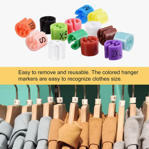 MECCANIXITY Blank Clothes Hanger Markers, Fit 3.5mm Rod for Garment Color Coding, Pack of 150
