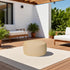 GLADTRAX D21x H9, Outdoor Inflatable Ottoman with Air Pump, Fade-Resistant Patio Footrest Stool Round Pouf Ottoman