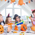 Funnymoom 24 24 Oz Pcs Halloween Cups with Lids and Straws Spiderweb Halloween Plastic Cups Bulk White Mugs for Kids
