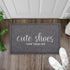 Welcome Mat for Front Door Outdoor, Waterproof Stain and Fade Mat for Entryway, Cute Grey Doormat for Dirt Snow Mud