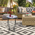 14 MUMTOP Side Patio Tables-Mosaic Outdoor Side Table - Flower Glass Accent Round EndTable, Plant Stand Indoor Small