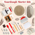 SWIMMORY Supplies,34oz 2 Sourdough Starter Kit,Gift for Bakers Sourdough Bread Baking Starter Jar, Cotton Rope Proofing