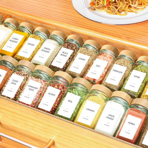 4 oz 24Pcs, 6 93 Set ComSaf Spice Jars with Label Glass Spice Jars with Extra Shaker Inserts and Labels, Seasoning