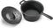 COMMERCIAL CHEF 2 Quart Cast Iron Saucepan, Dutch Oven with Lid and Looped Handle for Indoor & Outdoor Cooking