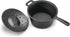 COMMERCIAL CHEF 2 Quart Cast Iron Saucepan, Dutch Oven with Lid and Looped Handle for Indoor & Outdoor Cooking