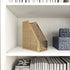 Deco 79 Metal Geometric Magazine Holder, Single Slot with Laser Carved Design, Gold