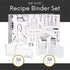 Jot & Mark Mini Recipe Organizer Binder Set, 8.5" x 5.75"