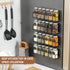 VITEVER Magnetic Spice Rack - 4 Pack with 24 Square Glass Jars, Quick-Find Labels, Funnel, Space Saver