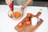 OVENTE Immersion Electric Hand Blender, 300 Watt Power with Stainless Steel Blades, Includes Whisk and Chopper, Red