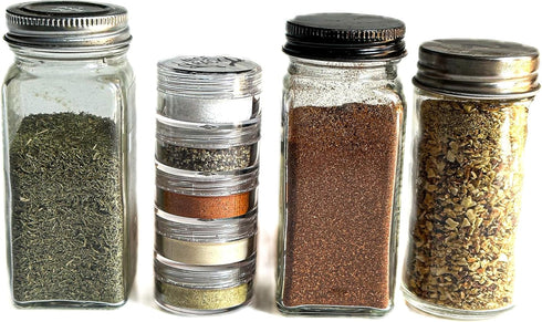 NICE RACK Mini Travel Spice Rack Filled with Organic Herbs, Refillable Camp Spice Kit, Great Gift for Camping