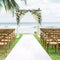 Shimmer White Aisle Runner 2x15ft for Wedding Ceremony, Sequin Outdoor Rug Runner