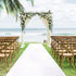 Shimmer White Aisle Runner 2x15ft for Wedding Ceremony, Sequin Outdoor Rug Runner