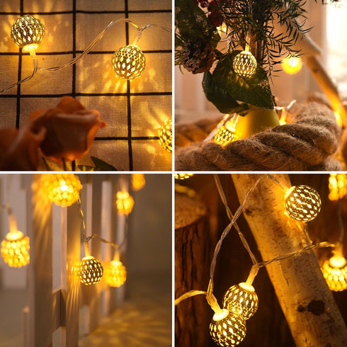 Lights,CMYK 30 Globe String LED Fairy String Lights Battery Operated for Indoor,Party,Patio,Wedding,Bedroom,Christmas