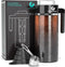 Coffee Gator Cold Brew Coffee Maker, 47 oz Iced Tea & Cold Brew Pitcher with Glass Carafe & Filter