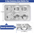 TeamFar Muffin Pan, 6 Cup Stainless Steel Muffin Tin Tray Set for Baking Cakes, Cornbread, Quiche, Oven & Dishwasher