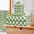 Set 8, 2 2 4 Jacquotha Green Checkered Towels of Cotton Towels for Bathroom, Bath, Hand, Washcloths, Soft Absorbent