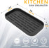 ZAPPOWARE Kitchen Sink Organizer, Silicone Sponge Holder Storage Tray for Dish Sponge, 9.6"x 4.9" (Black)