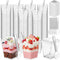 200 Pcs 5 oz Clear Plastic Dessert Cups with Lids & Spoons,