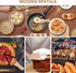 MAGICLULU 6Pcs Small Wood Utensil Spatula, Premium Cooking Wooden Spatula for Pizza Cutting and Cake Spreading