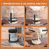 77L 35 oz 2 Pack Sourdough Starter Jar, Sourdough Starter Kit with Date Marker Feeding Band, Thermometer, Food-Grade