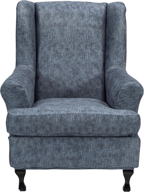 2 Chair,A02 CRFATOP Printed Wing Chair Slipcovers Piece Stretch Wingback Chair Cover Spandex Fabric Wingback Armchair
