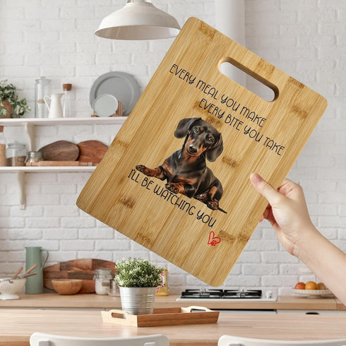 Dachshund Cutting Board and Stickers - Unique Gifts for Dachshund Lovers by Leann Michael