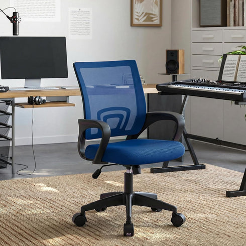 300 Lbs Magshion Ergonomic Office Desk Chair, Mid-Back Mesh Computer Chair, Swivel Chair with Breathable Backrest