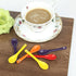 Set of 4 Red Ceramic Mini Coffee Spoons, 3.5” Asian Spoons for Tea, Yogurt, Sauce, and Desserts