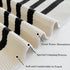 IOHOUZE Black Beige Striped Rug - 2'x3', Small Washable Area Rug for Front Porch, Indoor/Outdoor, Doormat for Entryway