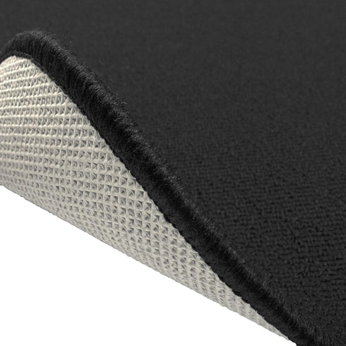 Ritz Solid Accent Rug - 18" x 30" Stain Resistant Kitchen or Living Room Mat - Black