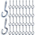 Mudder Christmas Lights Hanger Screw Hooks, Outdoor String Ceiling Wire and Fairy Lights for New Year Party (Silver, 30