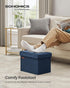 12.2 16.1 Inches 286 lb, ULSF200Q01 SONGMICS Storage Ottoman, Foldable Small Ottoman Foot Rest, x Foot Stool, Load up