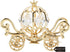 Matashi 24K Gold Plated Crystal Mini Cinderella Pumpkin Coach Ornament - Christmas Gift Home Decor Showpiece