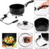 ZONETECH 12V Portable Non-Stick SaucePan with Glass Lid, 2 Quart, Stay-Cool Handles, Rapid Heat Up, Perfect for Camping