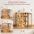 Countertop, 3 WOWLIVE Bamboo Bread Box for Kitchen Large Layers Bread Storage Container for Homemade Bread with Window