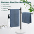 Hand Towel Holder, F-Shape Stand with Marble Base, Stainless Steel Swivel Rack for Bathroom Kitchen Countertop